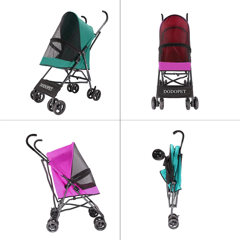  Waterproof Oxford Cloth Portable Pet Dog Stroller Foldable Dog Strolling Cart Four Wheel Pet Stroll