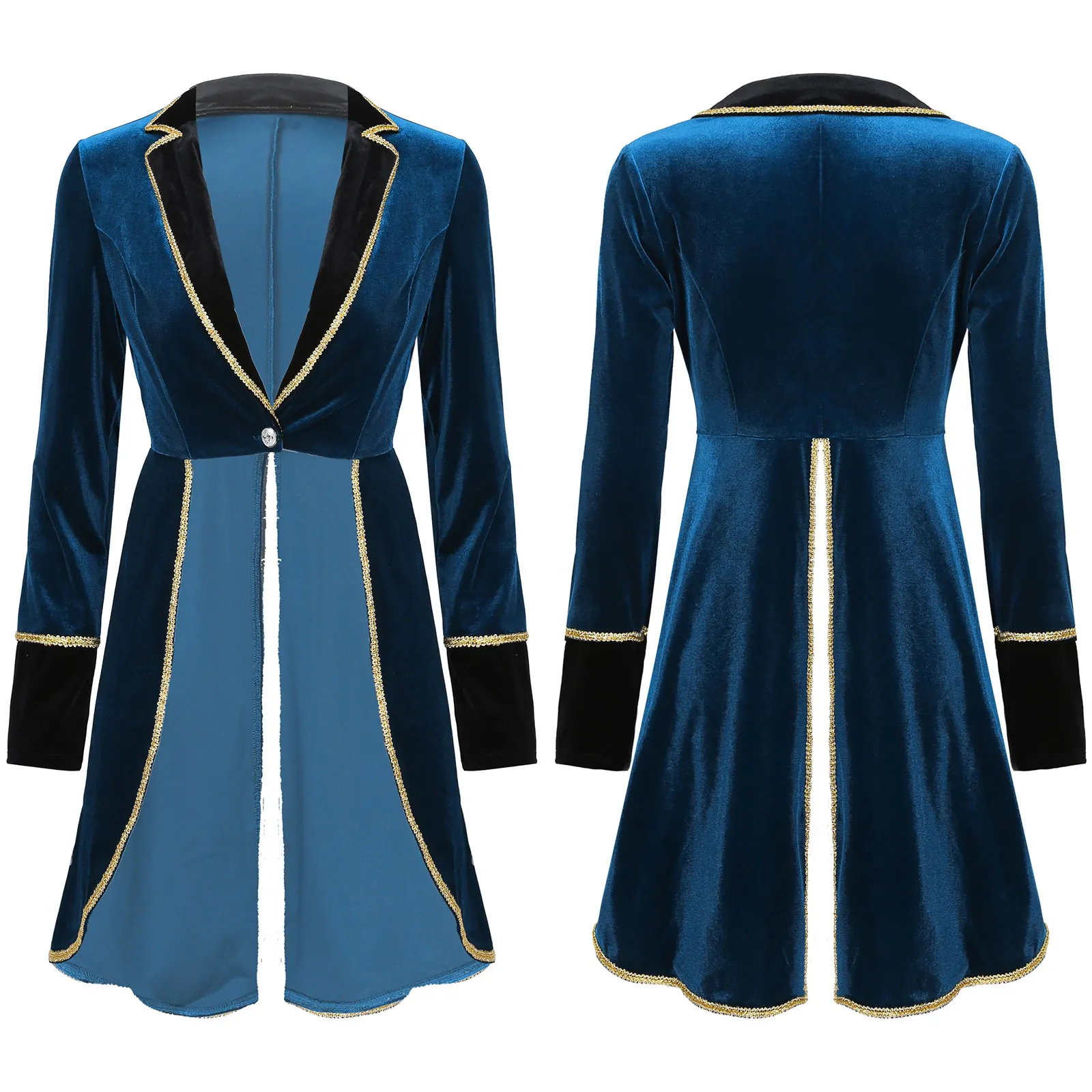 Inlzdz Womens Adult Circus Ringmaster Costume Long Sleeve Jacket Coat Christmas Halloween Carnival Cosplay Festival Rave Outfit -Zentai shop online H68d8bb328397485dab2331ca3ad688e4m.jpg