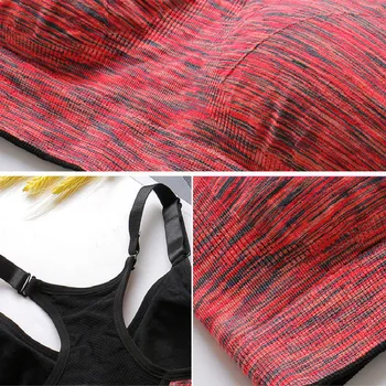 Phikeseya Women Fitness Yoga Sports Bra for Running Gym Straps Padded Top Athletic Vest Quick Dry Sport bra for women 5 colors 5