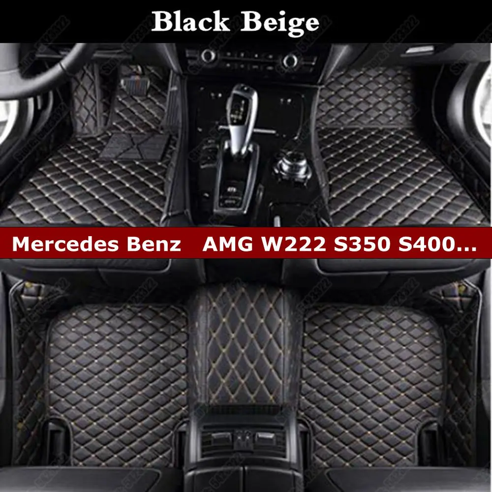 Автомобильные коврики, ковровое покрытие для Mercedes Benz AMG W140 W220 W221 W222 S350 S400 S450 S500 S550 S600 S63, роскошные автомобильные коврики для ног