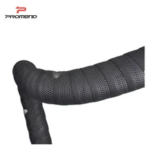 

Road Bike Bike Handlebar Tape PROMEND Mesh Design Cycling Steering Wheel Anti-slip EVA Shock Absorption Black Leather Bartape