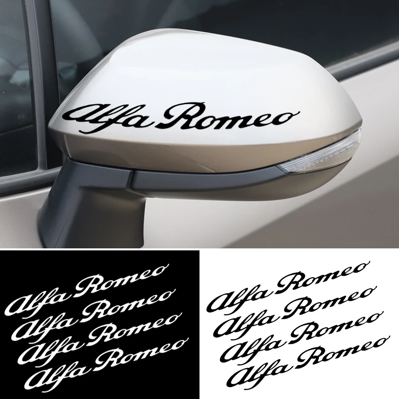 

4 Pcs Car Handlebar Stickers Carbon Fiber 3D Vinyl Stickers For Alfa alpha Romeo 159 147 156 Giulietta 147 159 Mito KEYRING Car