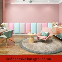 Children's Anti-collision Head Wall Paste Tatami Wall Enclosure KIds  Headboard Soft Bag Sponge Self-adhesive Background Wall