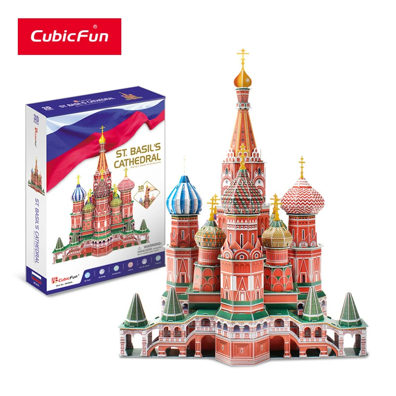3D модель для строительства CubicFun пазл из бумаги России базилика детский Собранный креативный обучающий Пазл