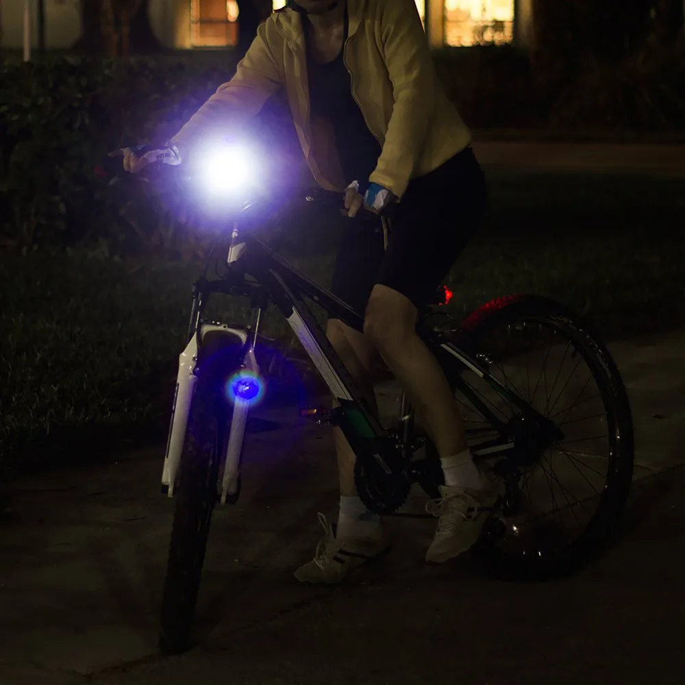 На велосипеде, мотоцикле, супер яркий 5 светодиодный спереди головной светильник хвост светильник лампа 3 режима фонарь велосипеда светильник аксессуары в розницу
