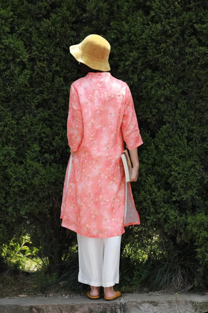 Женские весенне-осенние платья Qipao с тремя четвертями Cheongsam женские платья с принтом Doube платья с ярусами