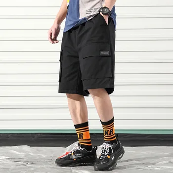 

2020 Summer Cargo Shorts Men Overalls Japanese Style Multi-pockets Men's Casual Shorts Pants Bermuda Masculina Large Size M-5XL