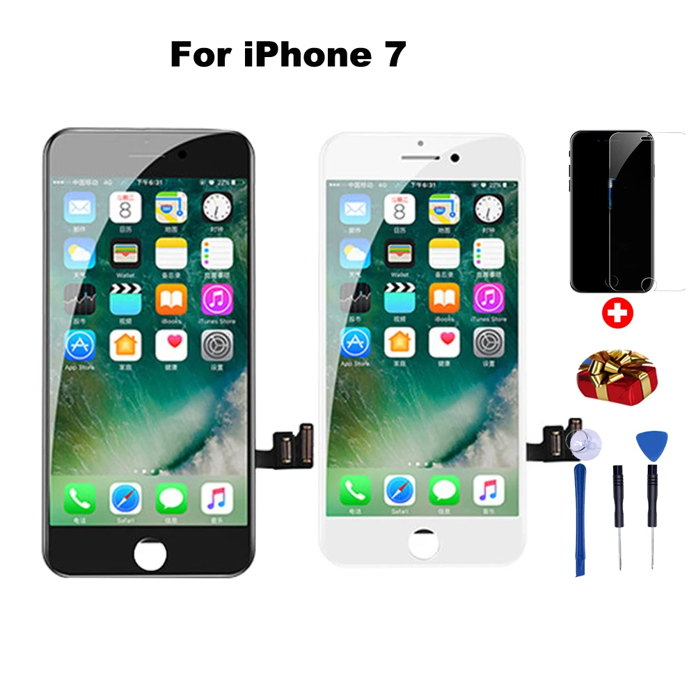 

Grade AAAA+++ LCD For iPhone 5 5s 6lcd 7 7PlusLCD With Touch Screen Digitizer Assembly Display No Dead Pixel with gifts