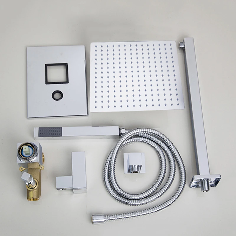 JIENI Good Quality Best Price Chrome Polish Bath Shower Set Single Handle Bathroom Rainfall Rain