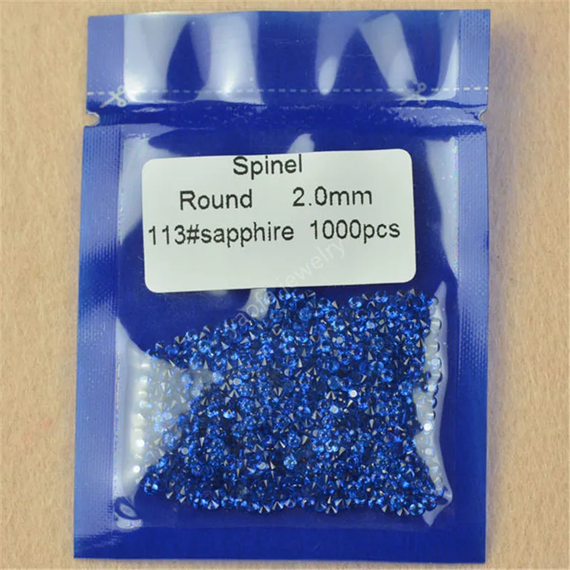 Wholesale Price 1.0~4.0mm Small Round Shape 113# Blue Spinel Gems Beads Lab Created Loose Stone For Jewelry Wax Setting | Украшения и