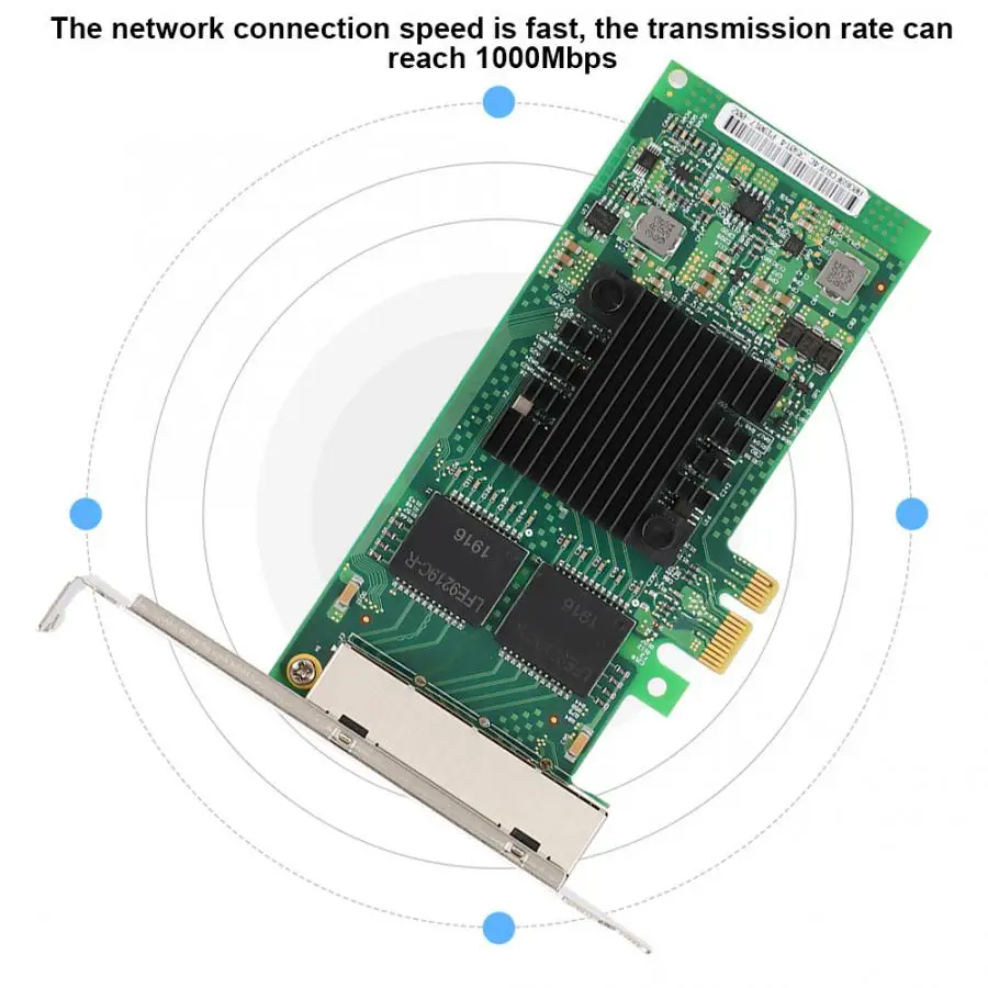Для Intel i350-T4 i350AM4 PCI-E X1 четыре Порты и разъёмы сетевая карта гигабитный сетевой карты 10/100/1000 Мбит/с