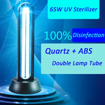 

65W UV Disinfection Lamp 220V Ultraviolet Light Sterilizer with Ozone Quartz UVC BulbTube Germicidal for AntiVirus Kitchen Clean