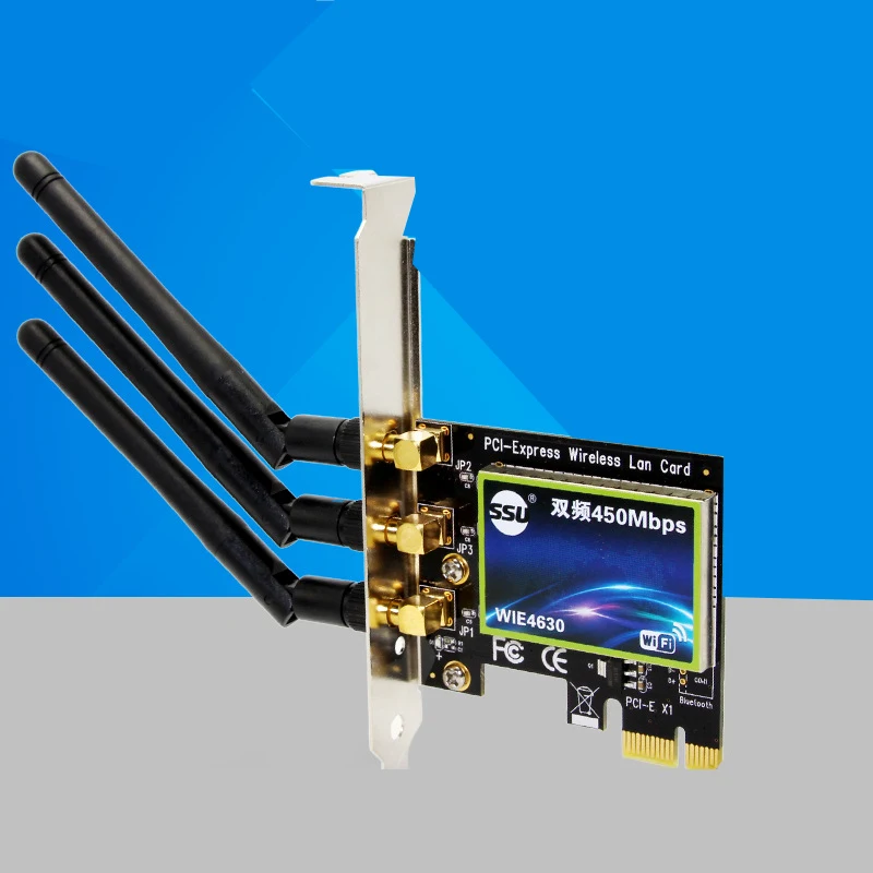 SSU Беспроводной двухдиапазонный PCI Express адаптер со скоростью до 450 Мбит/с 2,4G/5G Wi-Fi адаптер сетевая карта для настольных компьютеров