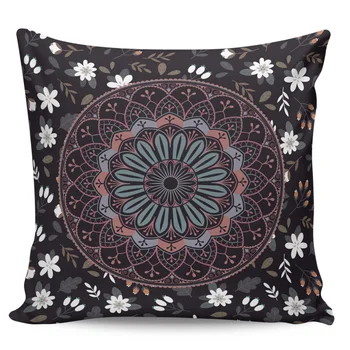 

Home Pillow Cases Round Flower Pattern Living Room Sofa Chair Pillowcases Home Decor Square Cushion Covers