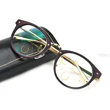 F2019 Новая мода Классическая Имитация дерева зерна полный обод прогрессивный мульти-фокус унисекс Коричневые круглые очки для чтения с коробкой FML
