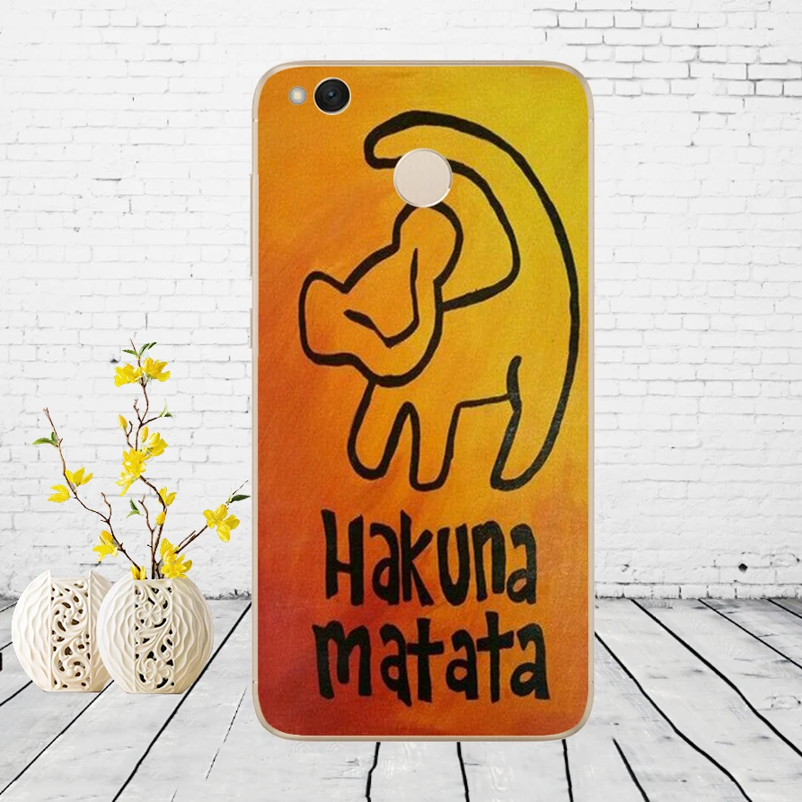 103DD hakuna matata Король Лев Мягкий силиконовый чехол для Xiao mi красный mi 4a 5 plus Note 4 4x 5a pro mi a1 чехол