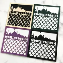 20 шт./лот, карманная поздравительная открытка, мусульманская Праздничная пригласительная открытка, ИД Мубарак, индивидуальное праздничное торжество