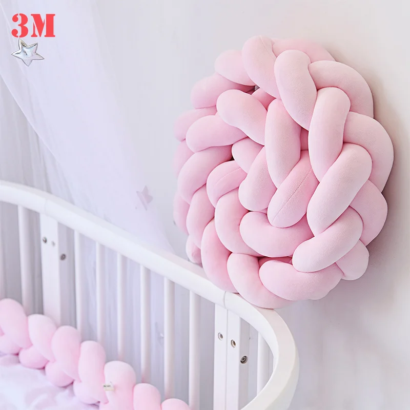 3M 7G 1 шт., 2 м/3 м, для новорожденных, детская кроватка, бампер, кровать, бампер, узел, декор для детской комнаты, для новорожденных, кровать, бампер, длинная плетеная Подушка, узел, кроватка - Цвет: 3M 7G