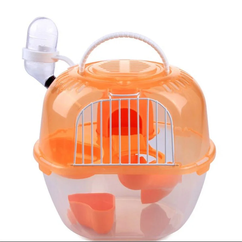 Pet Carring Cage Portable Apple-shaped Hamster Cage Double Deluxe Plastic Outdoor Plastic Hamster Cage