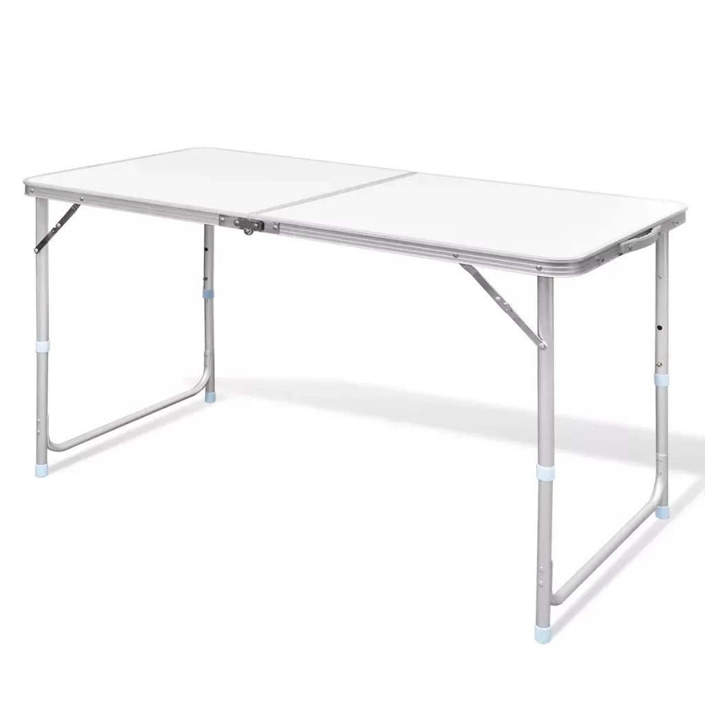 

VidaXL Foldable Camping Table Adjustable Height Aluminium Lightweight Outdoor Tables Kitchens Gardens Picnics Camping Trips