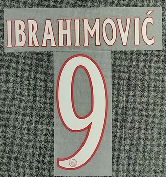 

2003-2004 IBRAHIMOVIC nameset Printing customize any name and number iron Transfer Badge