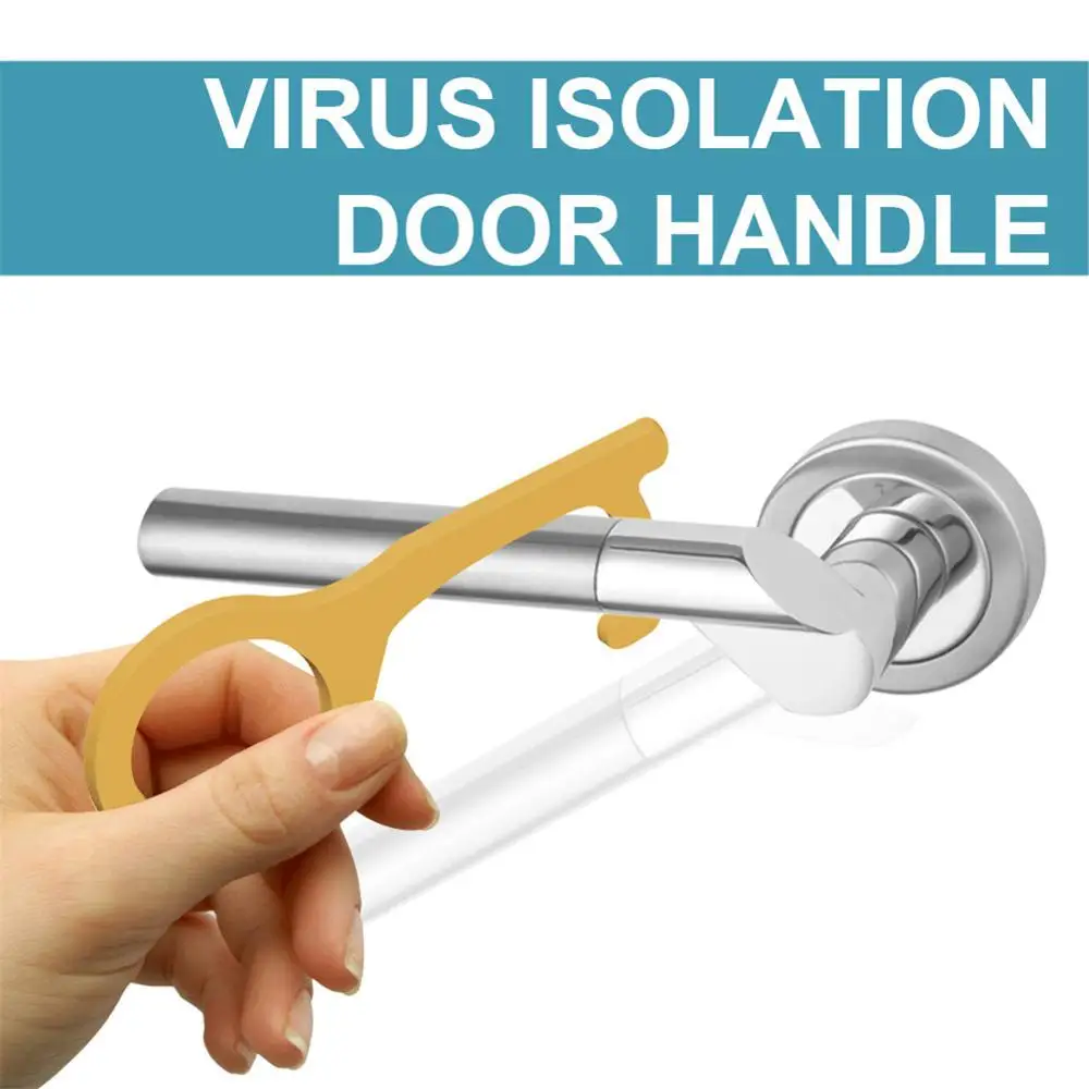 

Portable Door Handles Contactless Safety Door Opener Safety Protection NO Touch Brass Key Opener Kits Safety Door Opener 40P
