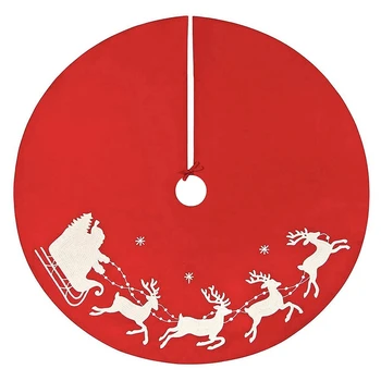 

1 Pcs Christmas Tree Skirt Santa Claus Elk Xmas Tree Skirts Xmas Tree Carpet for Xmas Holiday Decoration
