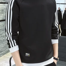 Весенняя и Осенняя мужская новая Четырехцветная трендовая Красивая Повседневная простая трехполосная полиэфирная толстовка с капюшоном