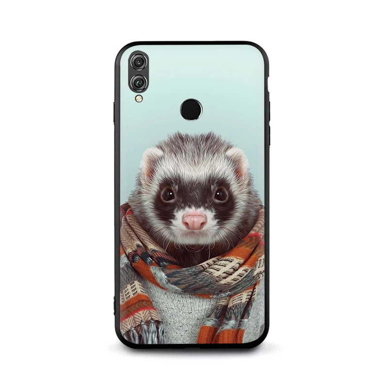 B4 Ferret Ermine Мягкий силиконовый чехол для телефона для Huawei Honor 6a 7A Pro 9 10 Lite 7X 8X 8C - Цвет: B4