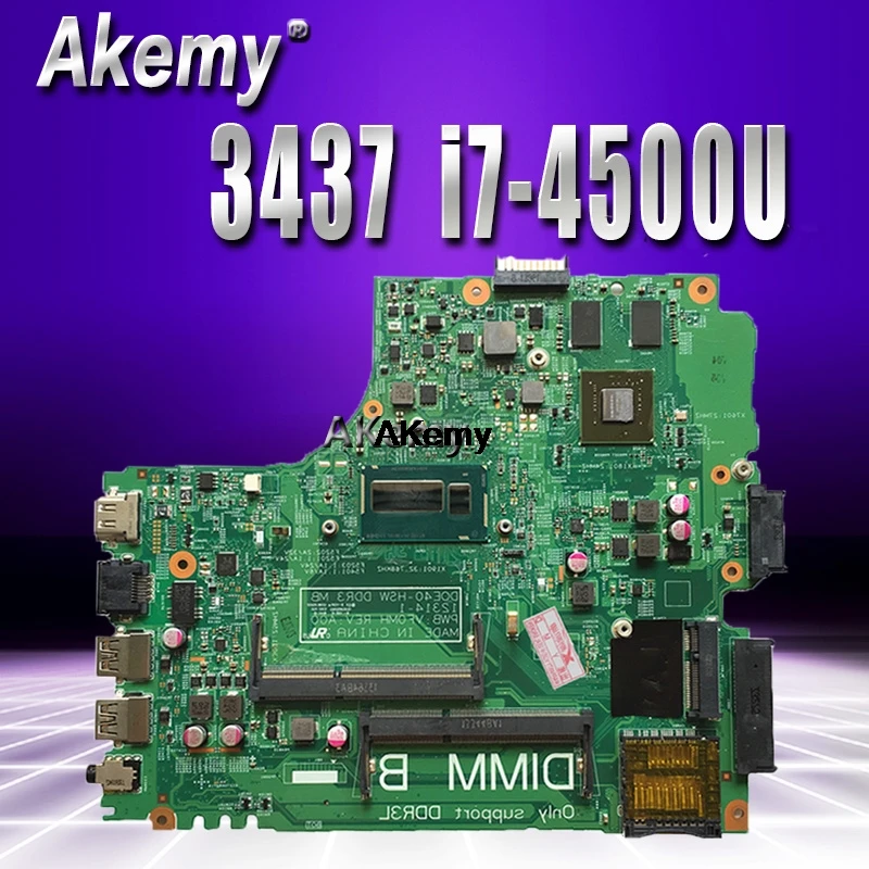 

12307-2 PWB VKJ89 REV: A00 for DELL 5437 3437 notebook motherboard CPU i7 4500U GT740M 2G DDR3 100% test work