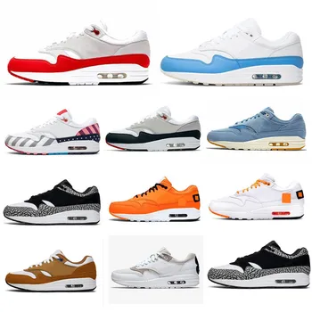 

2019 New Arrival 1 87 DLX ATMOS Running Shoe Animal Pack 1s parra Leopard gra Men Women Classic Athletic Zapatos Trainers