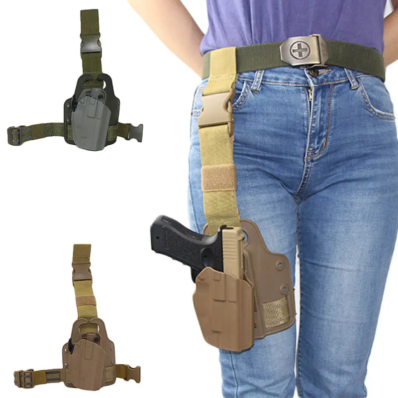 Tactical Leg Gun Holster For Glock 17 CZ75 Walther PPQ S&W 1911 Airsoft