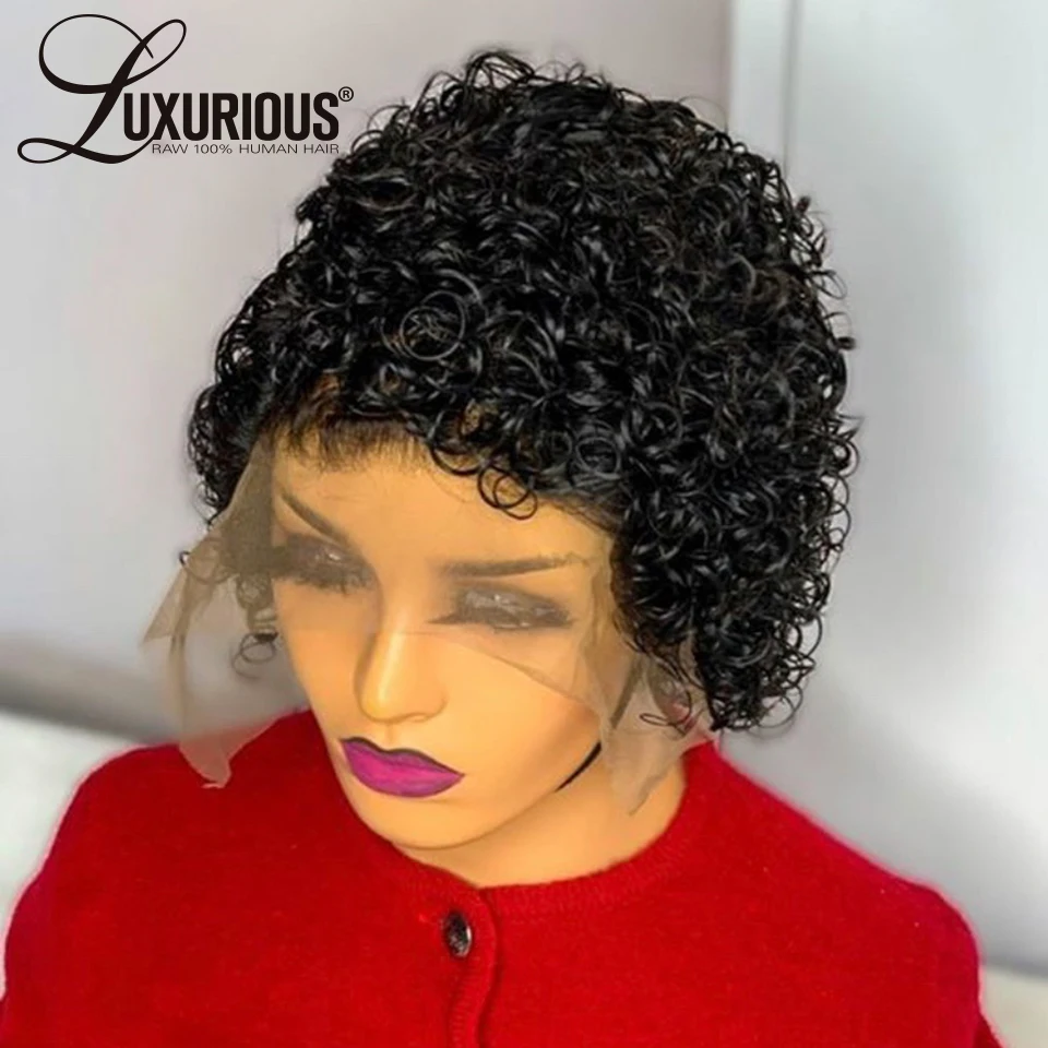 13x4 Lace Front Human Hair Wigs For Women Pixie Cut Wig Peruvian Remy 150 Short Bob Curly Human Hair Wigs 4x4 Lace Closure Wig Aliexpress Hair Extensions Wigs