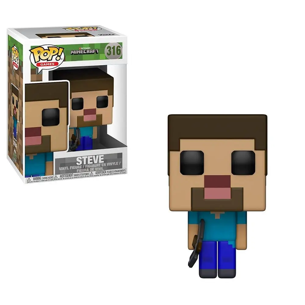 FUNKO POP Minecraft Крипер STEVE IN DIAMOND ARMOR Виниловая фигурка Коллекция Модель игрушки для детей Рождественский подарок