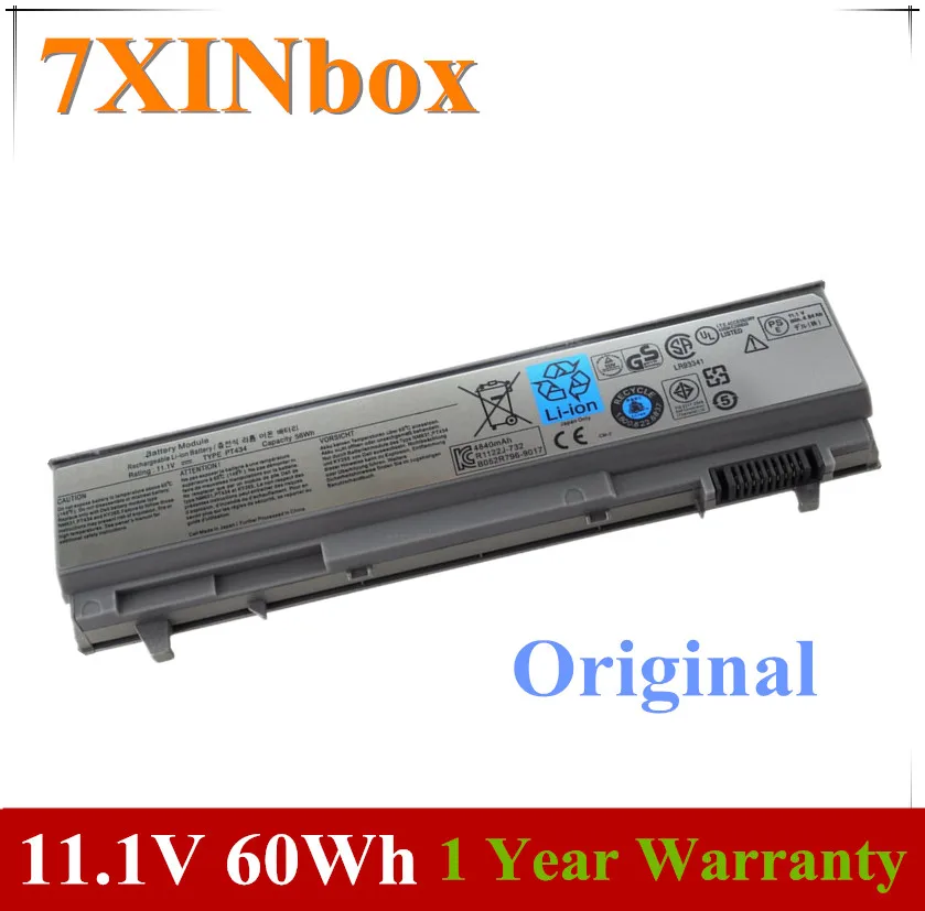 7xinbox 11 1 V 60Wh оригинальный W1193 Аккумулятор для ноутбука Dell Latitude E6400 E6500 E6410 E6510