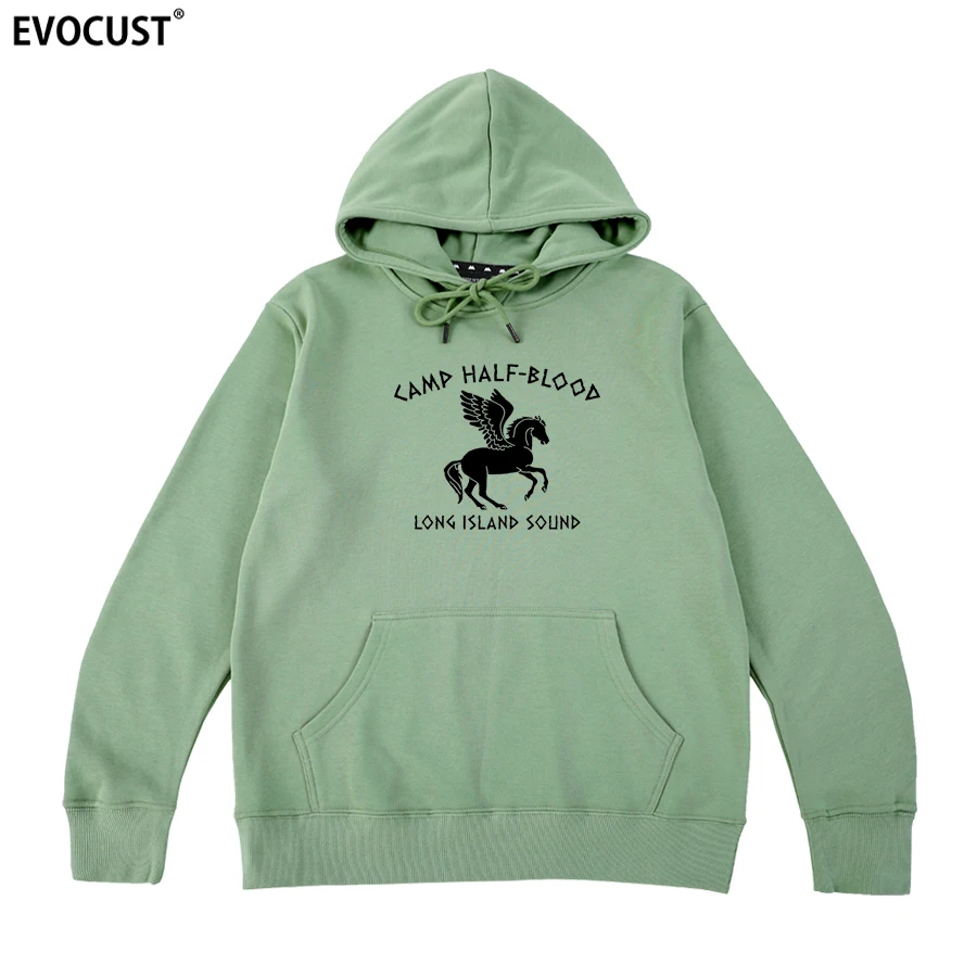 Matcha green Camp half blood Перси Джексон Лонг-Айленд звук Хэллоуин костюм для мужчин толстовки Кофты женщин унисекс чёсаный хлопок - Цвет: Matcha green
