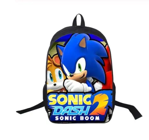 Picture color 16 дюймов школьные сумки moive Sonic рюкзак boom для студентов школьная сумка для девочек мальчиков рюкзак mochilas индивидуальный заказ - Цвет: Picture color