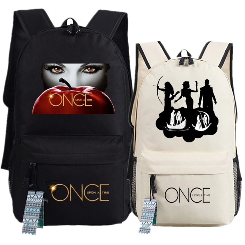 

Once upon Time Backpack Book School Bag TV Cosplay Backpack Anime Oxford Schoolbags Fashion Unisex Travel Laptop Bag Gift