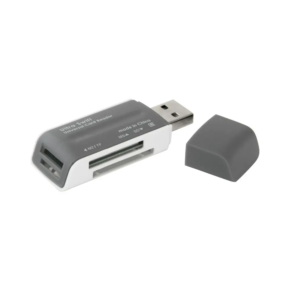 Универсальный картридер Defender Ultra Swift USB 2.0, 4 слота