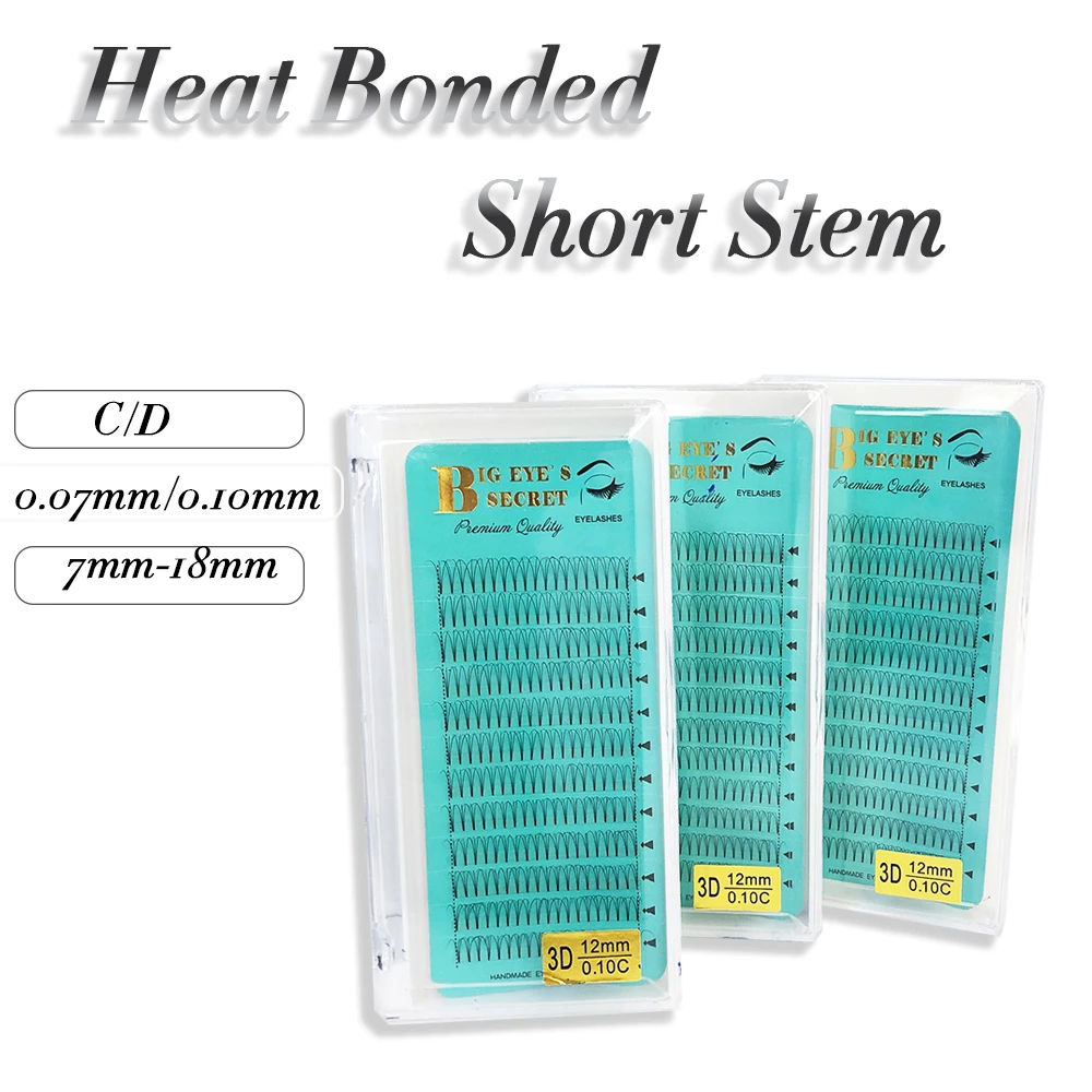 

BES Wholesale Price 3D4D5D6D Volume Eyelash Extensions Short Stem HandmadeSynthetic Hair Russian Volume Lashes Premade Fans