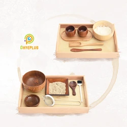 Montessori Life Practical Materials Transfering/ Sieving Works for Preliminary Exercises Motor Skill Training Toys for Girl Boy