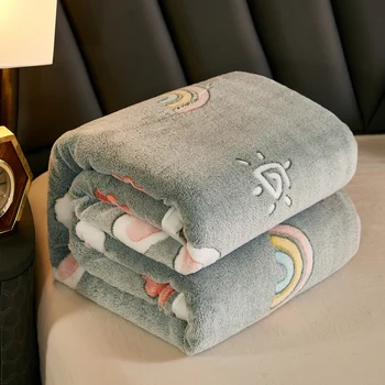 

2020 Solid Flannel Blanket Coral Fleece Bedspread Blankets Portable Blanket Woolen Sherpa weighted Blanket Travel