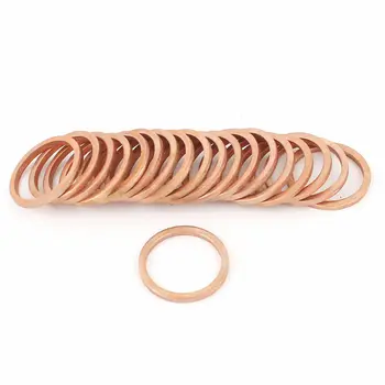 

20Pcs 18 x22mm x 2mm Copper Flat Washer Spacer Gaskets Ring Fasten Seal Fitting