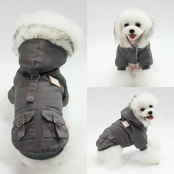 

Winter Dog Hoodie Sweatshirts with Pockets Cotton Warm Dog Clothes for Small Dogs Puppy Cat Custume UD88
