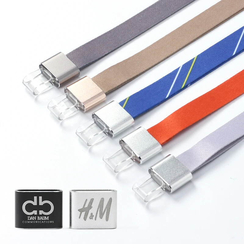 

Thickened lanyard aluminum buckle transparent hook type lanyard card set work card breastplate customized certificate set access