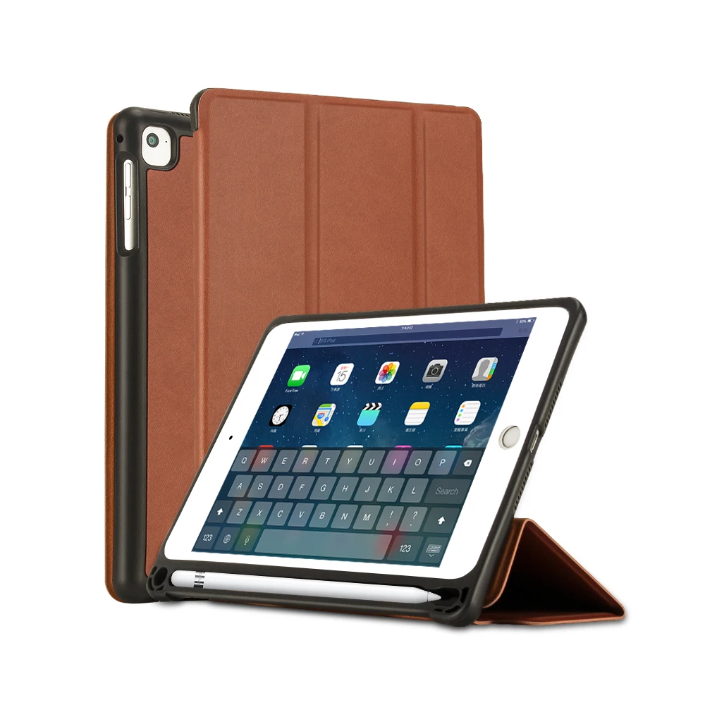 Чехол для нового iPad mini 4 7,9 дюйма с держателем карандаша, умный чехол из искусственной кожи, силиконовый чехол для iPad mini 1 2 3, чехол с функцией автоматического сна
