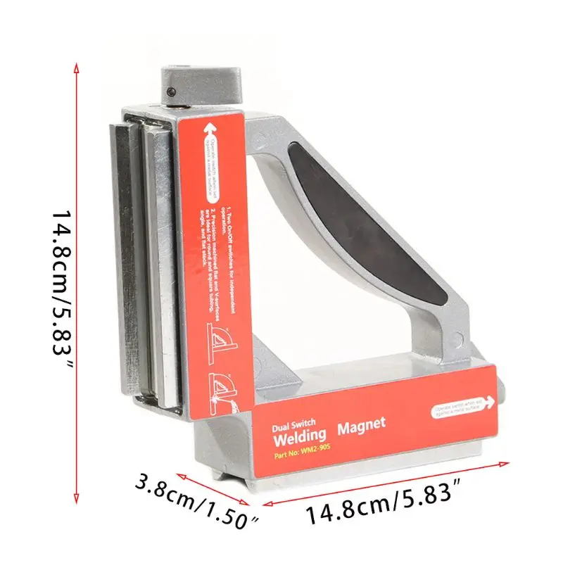 WM2-90S двойной переключатель postioner 90 ° квадратный магнит квадраты фиксатор/Вкл/Выкл Сильный магнитный держатель локатор зажим