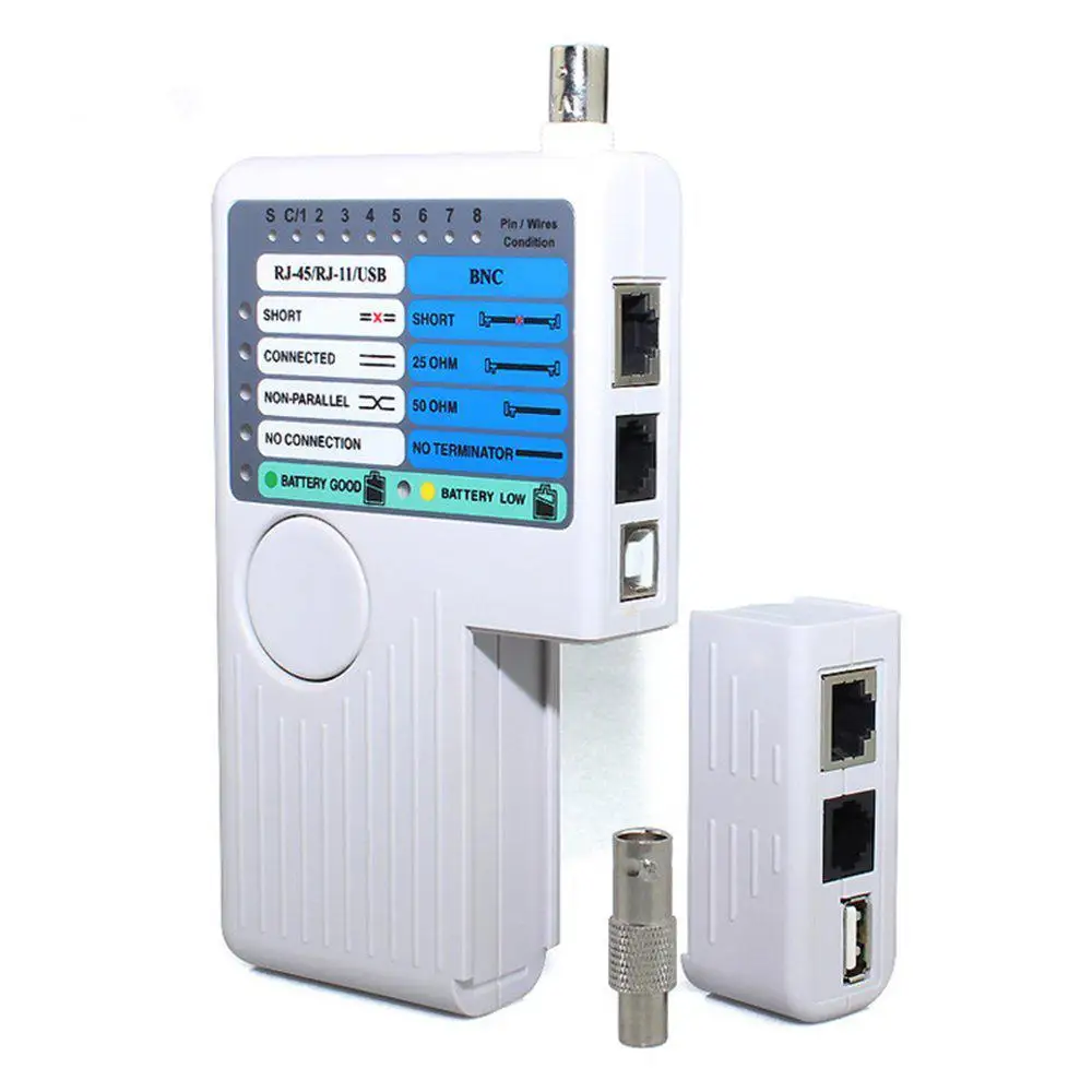 Многофункциональный дистанционный сетевой кабель тестер Rj11/Rj45/USB/BNC LAN кабель Cat5 Cat6 тестер проводов