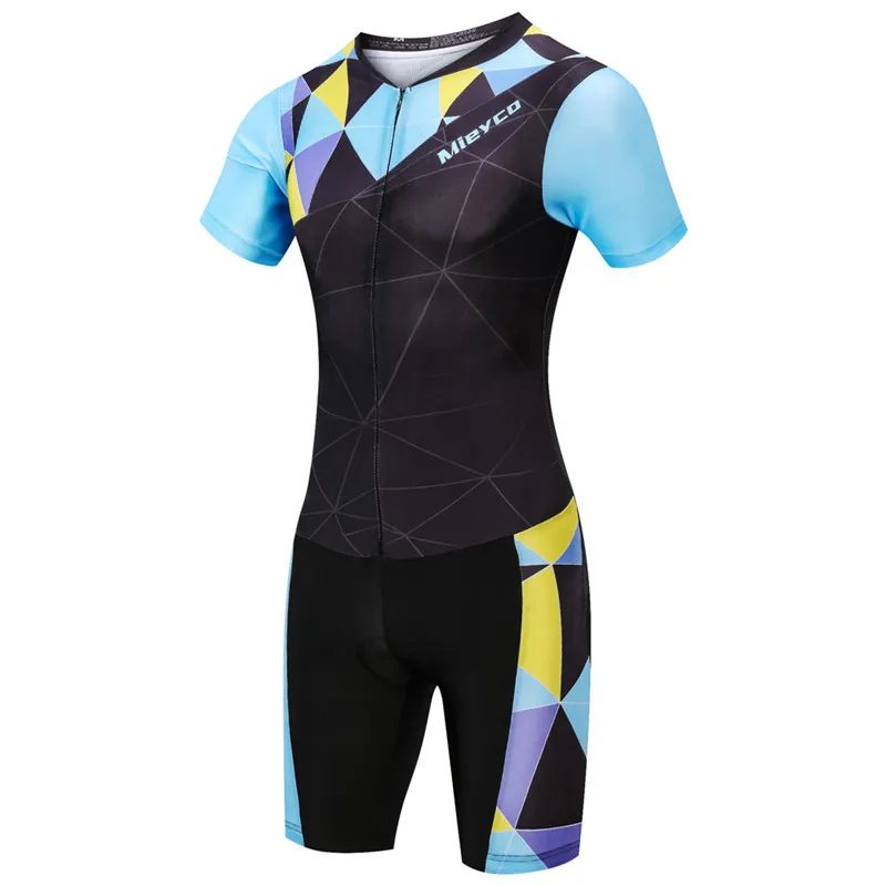 Pro триатлонный костюм Одежда для велоспорта человек MTB горный велосипед Велоспорт Джерси Набор для верховой езды плавание бег кожи костюм Ropa Ciclismo - Цвет: 8