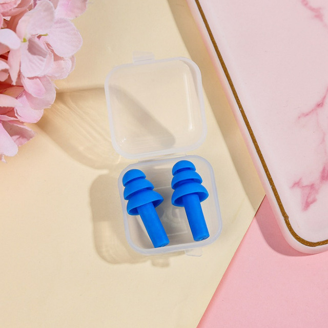 2PCS Spiral Waterproof Silicone Ear Plugs Anti Noise Snoring Earplugs Comfortable For Sleeping Noise Reduction Accessory